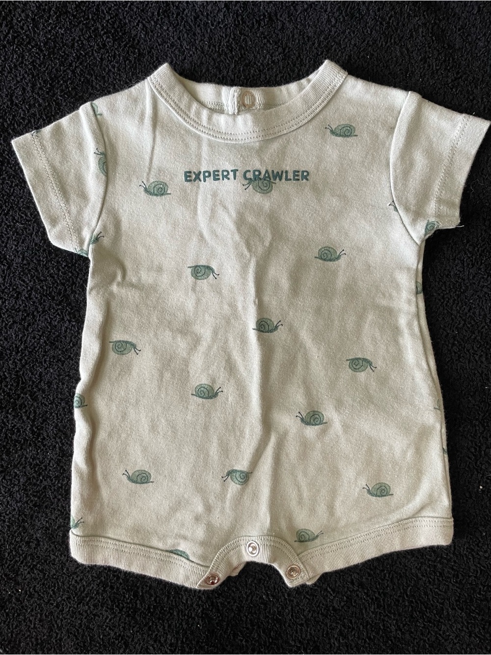 Carters newborn Expert Crawler Snail Print One-Piece Bodysuit Green spring - Picture 1 of 4